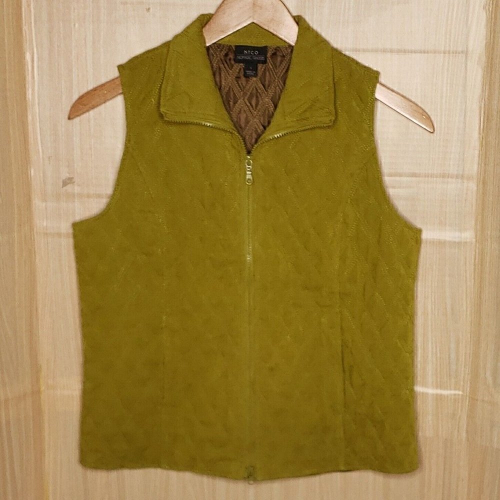 NTCO Nomadic Traders Green Quilted Vest Small